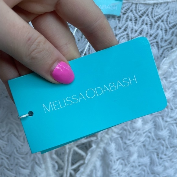 MELISSA ODABASH Maddison crochet-knit coverup in White New with Tags! - Picture 9 of 10